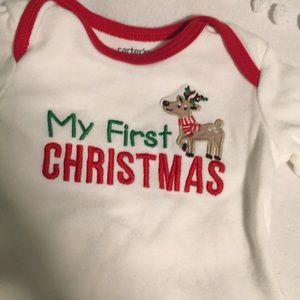 Bundle 4piece Set lot My First Christmas Santa nb newborn baby infant